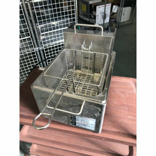 中古】一槽電気フライヤー 7L テンポスオリジナル TBEF-7 幅270×奥行
