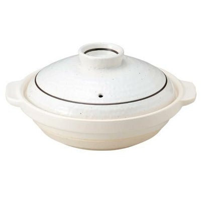 耐熱浅鍋 粉引ライン 8号浅鍋【まとめ買い商品】