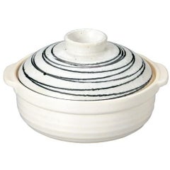 粉引黒ライン 石目10号鍋 IH対応【まとめ買い商品】
