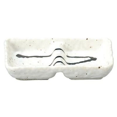 粉引黒ライン 石目2品盛【まとめ買い商品】