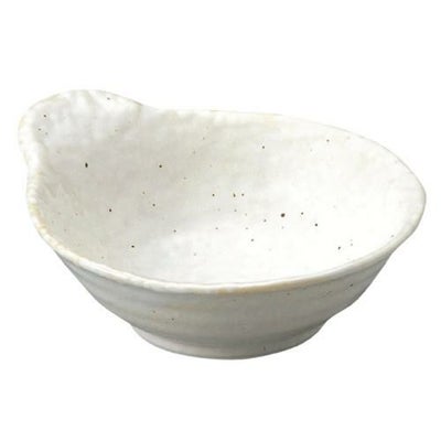 【新粉引 石目広口呑水】呑水 高さ53mm×長径:147・短径:130【業務用】【グループB】【プロ用】【まとめ買い商品】