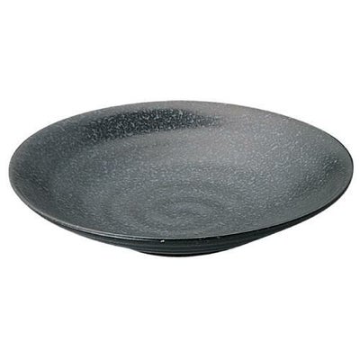 【黒洋 リップル4.8皿】丸皿 高さ29mm×直径:145mm【業務用】【グループB】【プロ用】【まとめ買い商品】