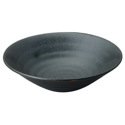 【黒洋 リップル8.0鉢】 高さ70mm×直径:262mm【業務用】【グループB】【プロ用】【まとめ買い商品】