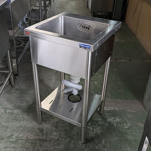 tanico業務用ステンレス製1槽式シンク 愛知県引き取り限定　現状渡し 中古】一槽シンク BGなし タニコー 幅550×奥行450×高さ800 【送料別途
