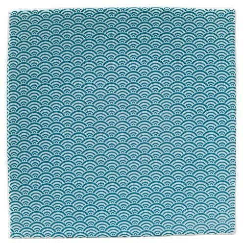 青海波 19.5cmスクエアープレート 緑【まとめ買い商品】