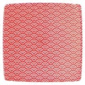 青海波 13.5cmスクエアープレート 赤【まとめ買い商品】