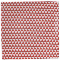 山格子 19.5cmスクエアープレート 赤【まとめ買い商品】