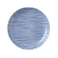 細縞 15cm丸皿 青【まとめ買い商品】