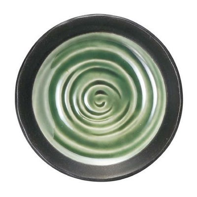 水鏡 緑 3.5丸皿 丸皿【まとめ買い商品】
