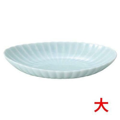かすみ 青白 楕円皿大【まとめ買い商品】