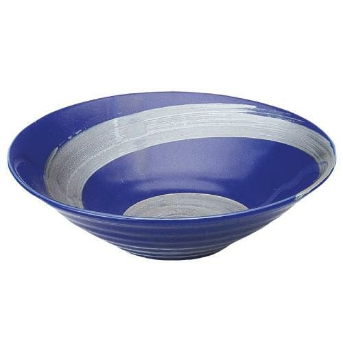銀彩ブルー リップル7.0鉢 ブルー【まとめ買い商品】