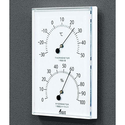 温湿度計 温湿度計 W-1 角型 ホワイト 70510 シンワ測定【業務用/新品】【グループW】【プロ用】