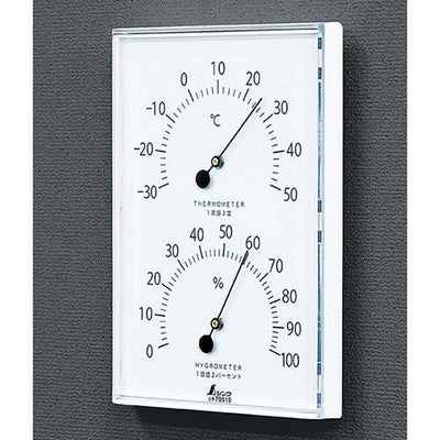 温湿度計 温湿度計 W-1 角型 ホワイト 70510 シンワ測定【業務用/新品】【グループW】【プロ用】