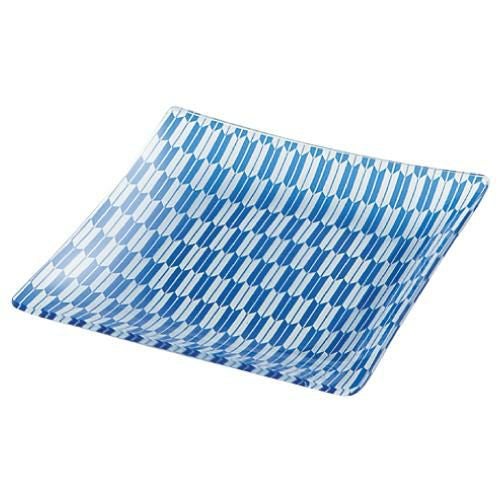 矢絣 ブルー 11.5cm正角皿 ブルー【まとめ買い商品】