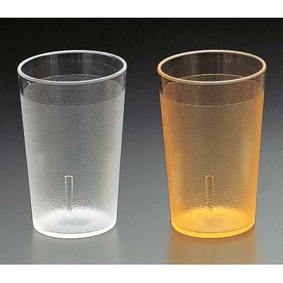 メラミン食器 マスカット 8オンスタンブラー(シボ付) 240cc 97×101(mm) アクリル 透明、オレンジ食器/