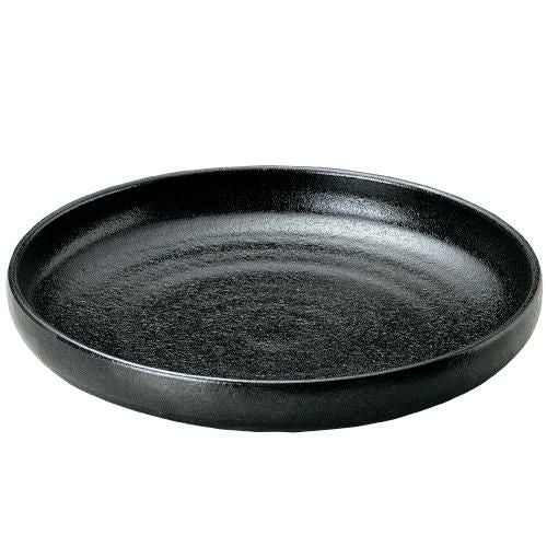 【ゆず黒燿 石目尺盛鉢】盛鉢 高さ60mm×直径:315【業務用】【グループB】【プロ用】【まとめ買い商品】