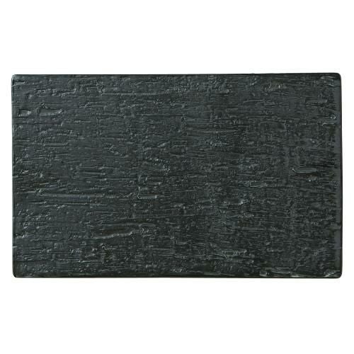 【漆黒 24cmプレート】角皿 幅248mm×奥行153mm×高さ9mm【業務用】【グループB】【プロ用】【まとめ買い商品】