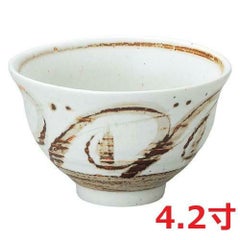 茶色唐草 反4.2丼 美濃焼【まとめ買い商品】