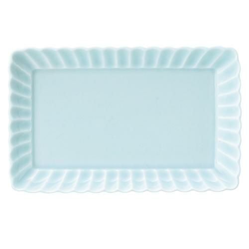 かすみ 青白 21cm長角皿【まとめ買い商品】