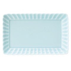 かすみ 青白 21cm長角皿【まとめ買い商品】