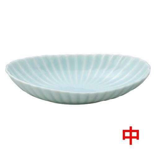 かすみ 青白 楕円皿中【まとめ買い商品】