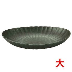 かすみ 黒 楕円皿大【まとめ買い商品】