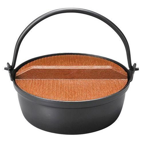 黒鍋 深φ18 ツル付 樹脂蓋