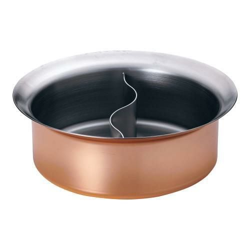 TKG 銅メッキ IHしゃぶしゃぶ鍋 27cm(中仕切付)