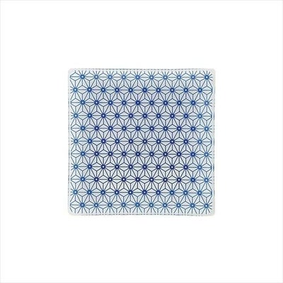 麻の葉 ブルー 11.5cm正角皿 ブルー【まとめ買い商品】