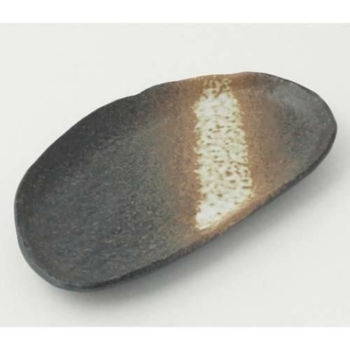 【飲食店定番】TB 備前半月皿 小/20入