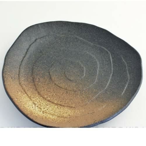 【飲食店定番】TB 黒備前 三角9.0皿/1入