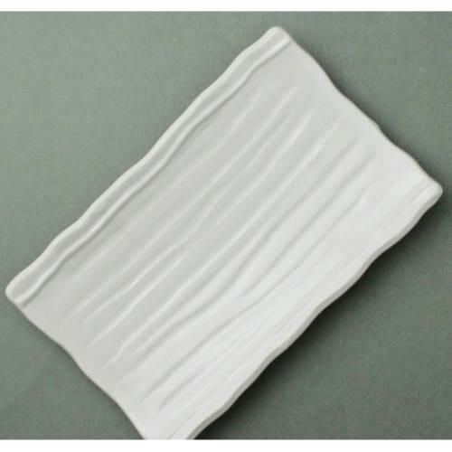 【飲食店定番】TB 木目焼物皿 白/10入