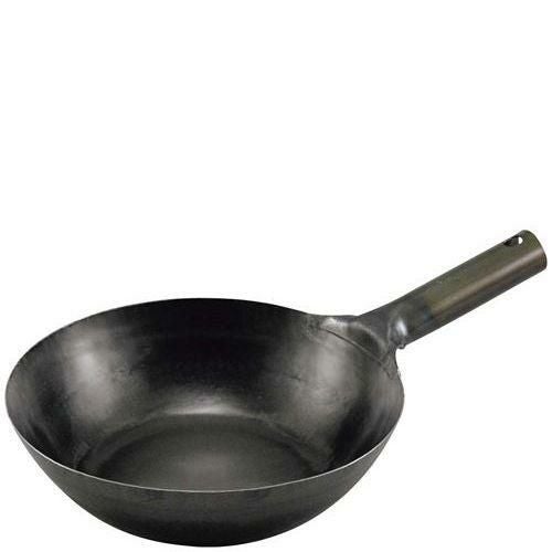 山田 鉄中華片手鍋 27cm 底平型 IH用(板厚2.3mm)
