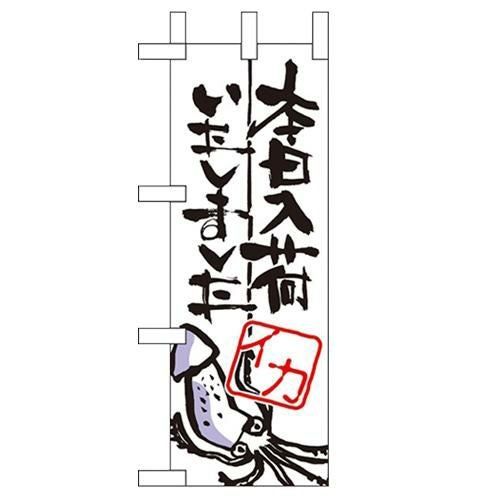 「本日入荷しました イカ」 のぼり屋工房【N】【受注生産品】