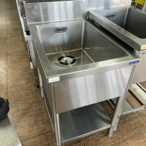 中古】一槽シンク BGあり 幅500×奥行750×高さ800 【送料無料】【業務用