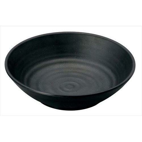 マイン メラミンウェア 丸深皿 黒 中 M11-130