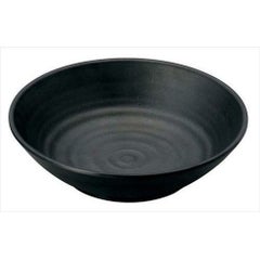 マイン メラミンウェア 丸深皿 黒 中 M11-130