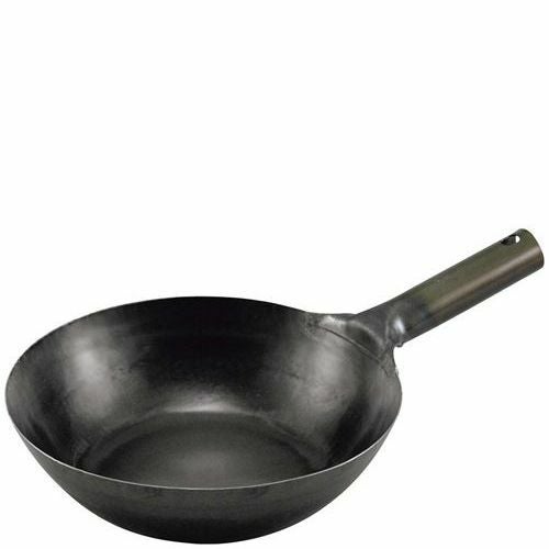 山田 鉄中華片手鍋 30cm 底平型 IH用(板厚2.3mm)