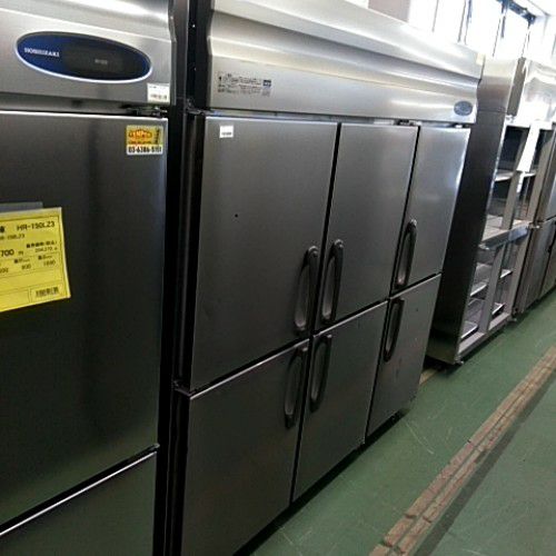 業界最長1年保証】【中古】6ドア縦型冷蔵庫 ホシザキ HR-150A3-6D 幅