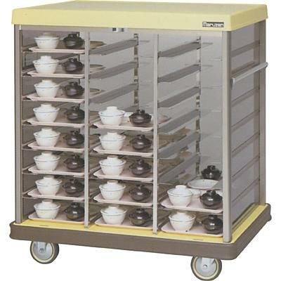 【マルゼン】病院用配膳車 トレイ差込スタンダードタイプ 8段 MHRS-48S