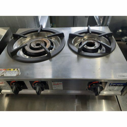 中古】ガステーブル マルゼン MGT-074DS 幅750×奥行450×高さ800 LPG