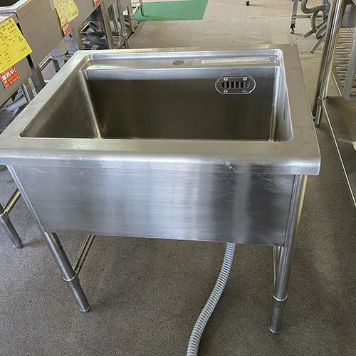 シンク 業務用　1槽シンク　ワイド　750×600×800ｍｍ　中古　 中古】一槽シンク 幅750×奥行600×高さ800 【送料別途見積】【業務用