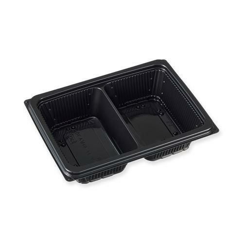 【1枚/約37円】エフピコ 丼・お重容器 DLV角 19-14-1（47） 本体 黒 50枚