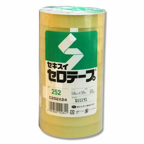 セキスイ セロテープ No.252 18mm×35m巻 10巻