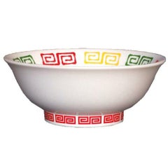 手描風三色雷門(浜赤雷門) 丸反7寸丼