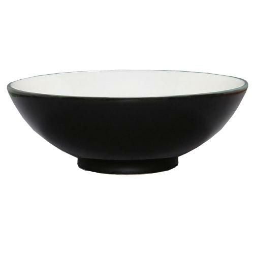 黒釉(中白) 丸6.3寸丼