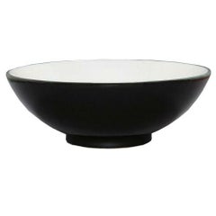 黒釉(中白) 丸6.3寸丼