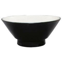 黒釉(中白) 切立高台6.5寸丼