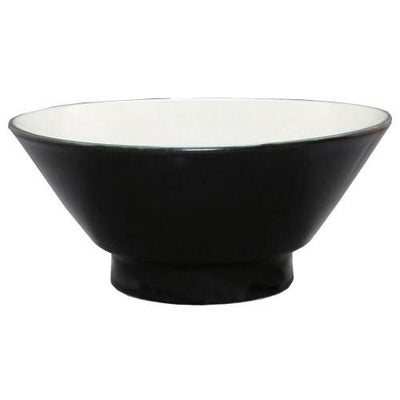 黒釉(中白) 切立高台6.5寸丼