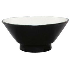 黒釉(中白) 切立高台7寸丼